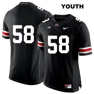 Youth NCAA Ohio State Buckeyes Joshua Alabi #58 College Stitched No Name Authentic Nike White Number Black Football Jersey JW20W88CD